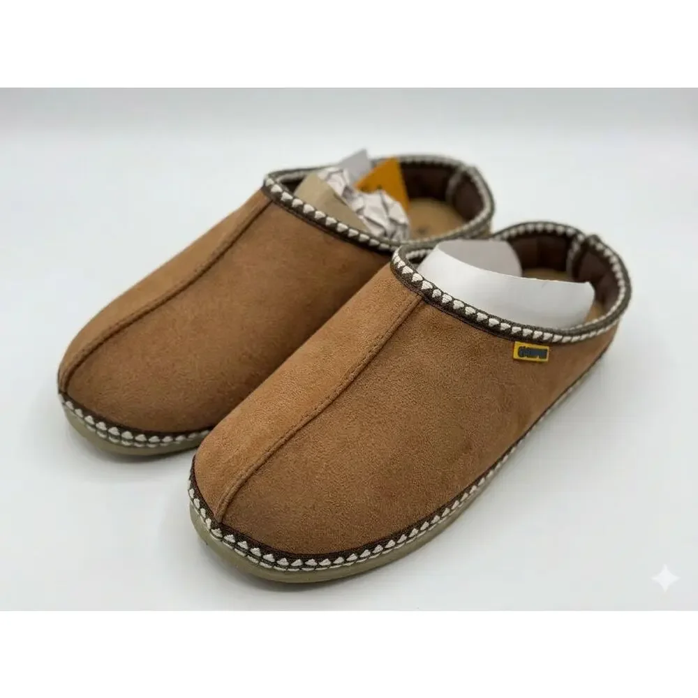 NEW! Deer Stags Wherever Men's Suede Clog Indoor Outdoor Slippers Chestnut US 7W